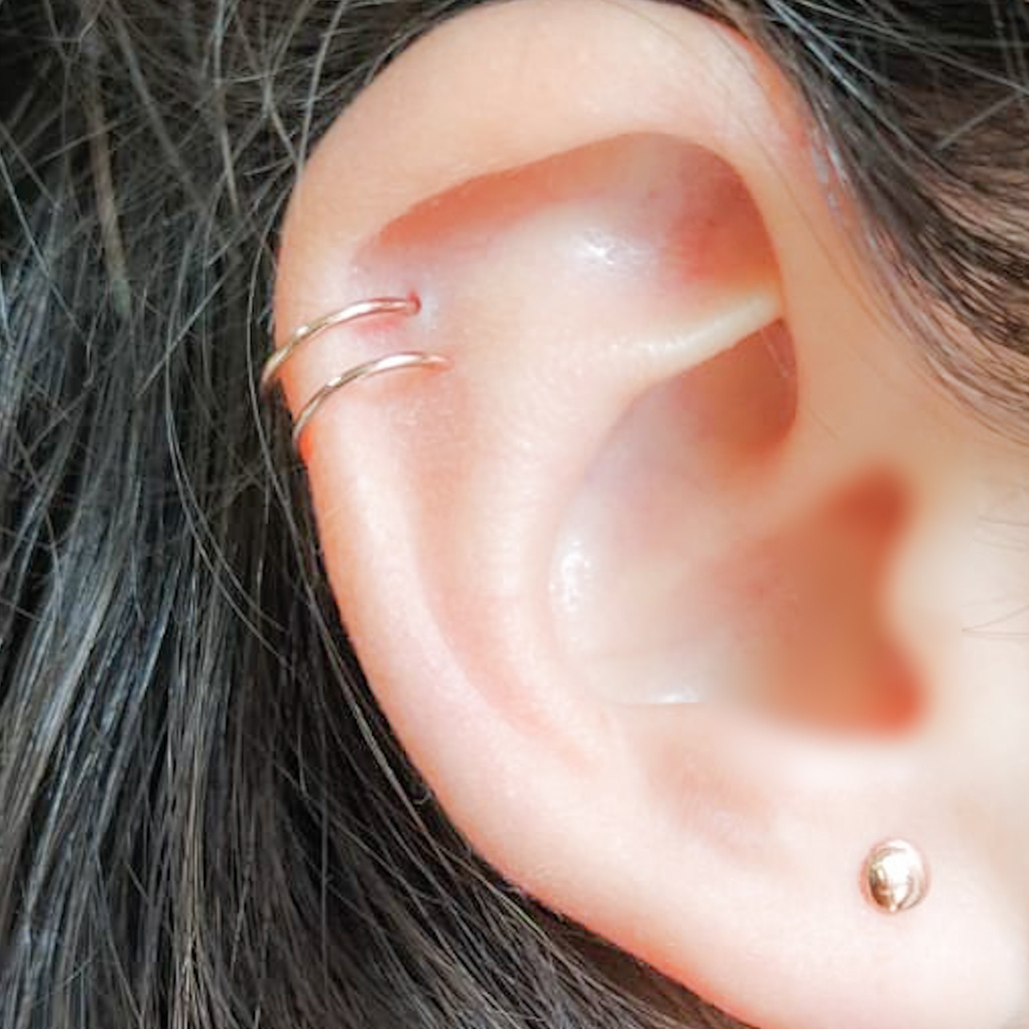 1Pc 8mm ball Half Hoop Zircon Earrings for Women Men Earrings Girls Circle  Gold Cartilage Earring Loop Helix Conch Lobe Ear - AliExpress