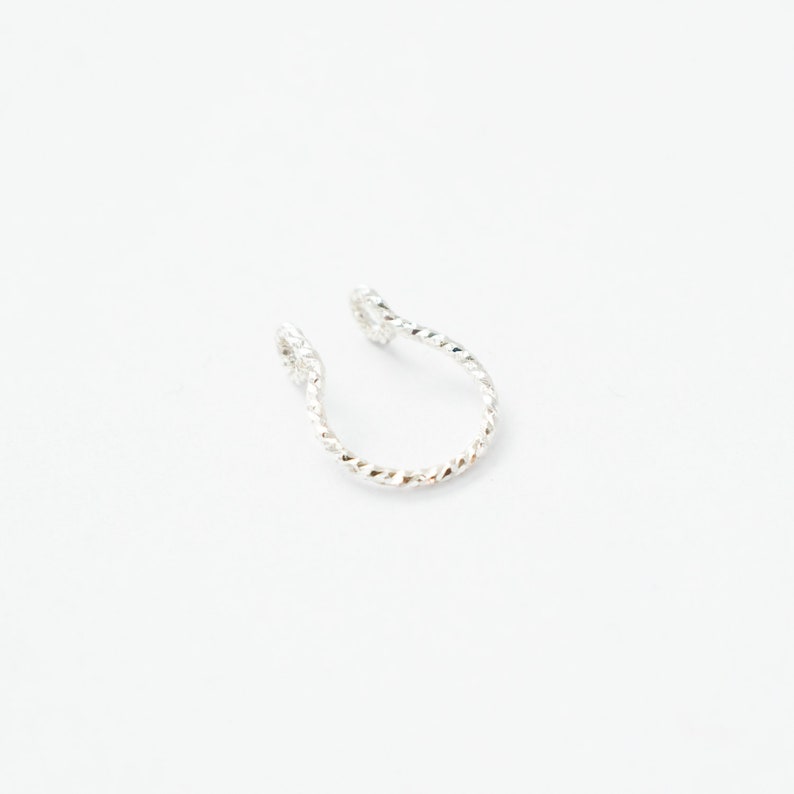 Sale Fake Septum Ring Nose Ring No Piercing 18g Septum Septum No Piercing Snug Twisted Nose Ring Silver Fake Nose Ring Hoop