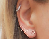 Three Piercing Earring Triple Piercing Triple Hoop Earring Triple