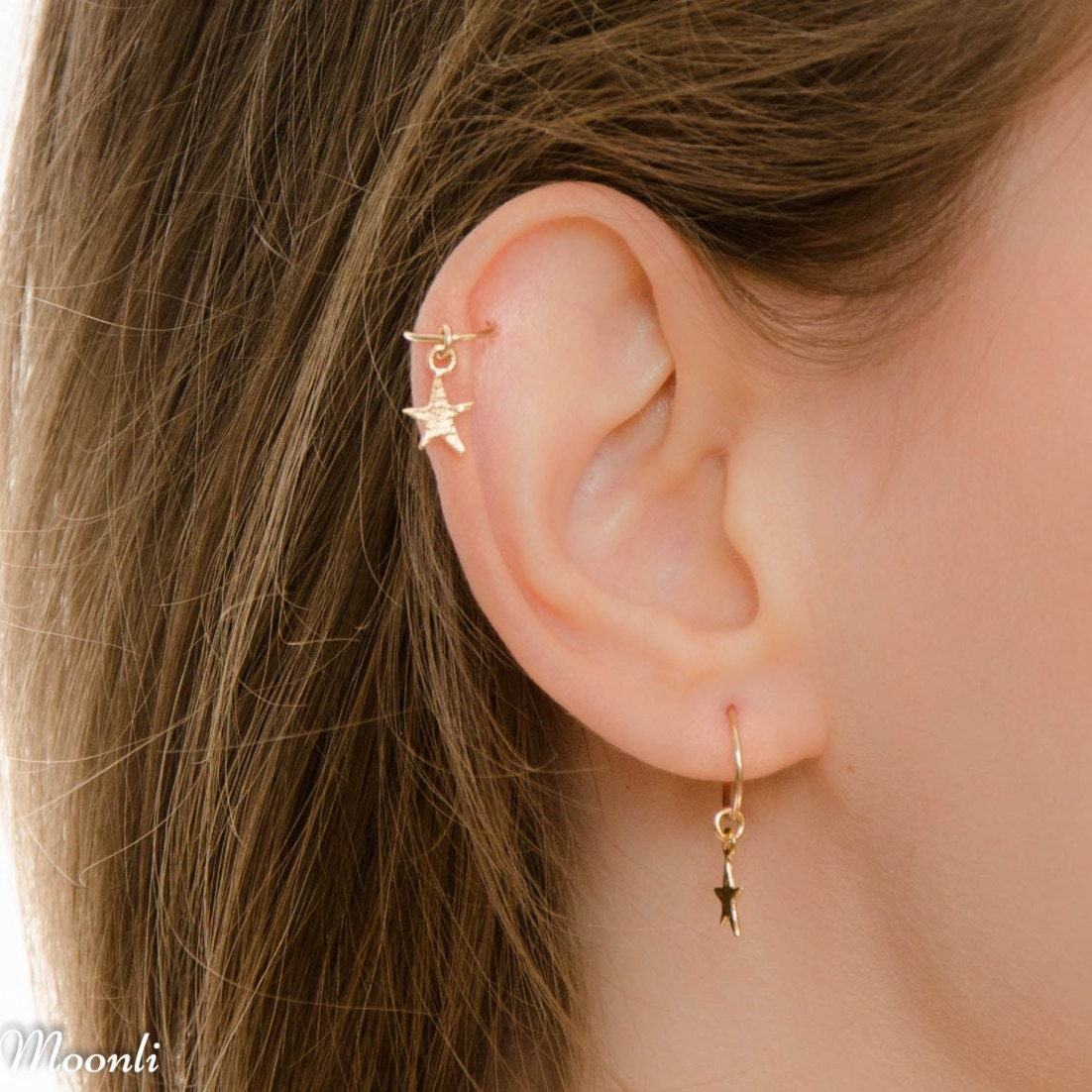 Helix piercing star sale