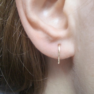 Open Hoop Earrings, Simple Hoops, Tiny Gold Earrings, Gold Arc Earrings, Horseshoe Earrings, Gold Hoops, Silver Hoops
