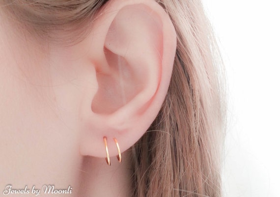 fake double hoop earrings