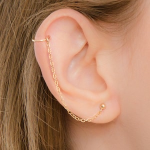 Orecchino a catena per cartilagine Helix - Piercing per orecchino Helix - Cerchio Helix