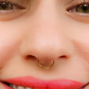 Fake Nose Hoop, Fake Septum Ring, Faux Septum, Nose Jewelry, Fake Piercing