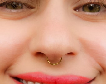 Fake Nose Hoop, Fake Septum Ring, Faux Septum, Nose Jewelry, Fake Piercing