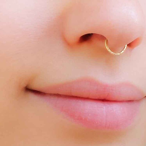 Mother Day - Fake Septum, Faux Septum Ring, Silver Septum No Piercing, Gold Septum, Rose Gold Nose Ring, Fake Gold Septum