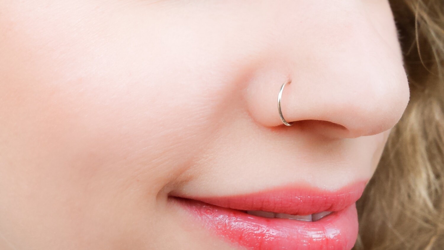 Simple silver nose best sale ring