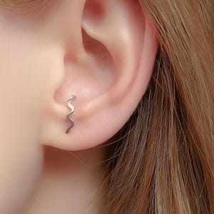 Ear suspender Earrings-Suspender Earrings Silver-Silver Suspender Earring-Ear Suspender Hook-Hook Earring