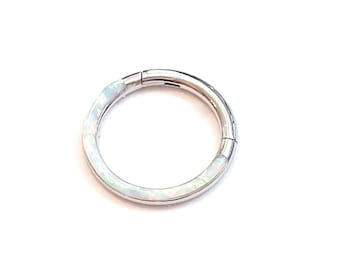 Borchia Per Naso In Acciaio Chirurgico, Anello Al Naso Opale, Orecchini A Bottone, Piercing Al Naso - Italia