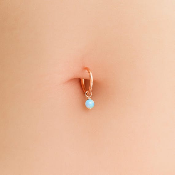 Hoop Opal Navel Jewelry Belly Piercing Opal-belly Hoop Opal-tiny