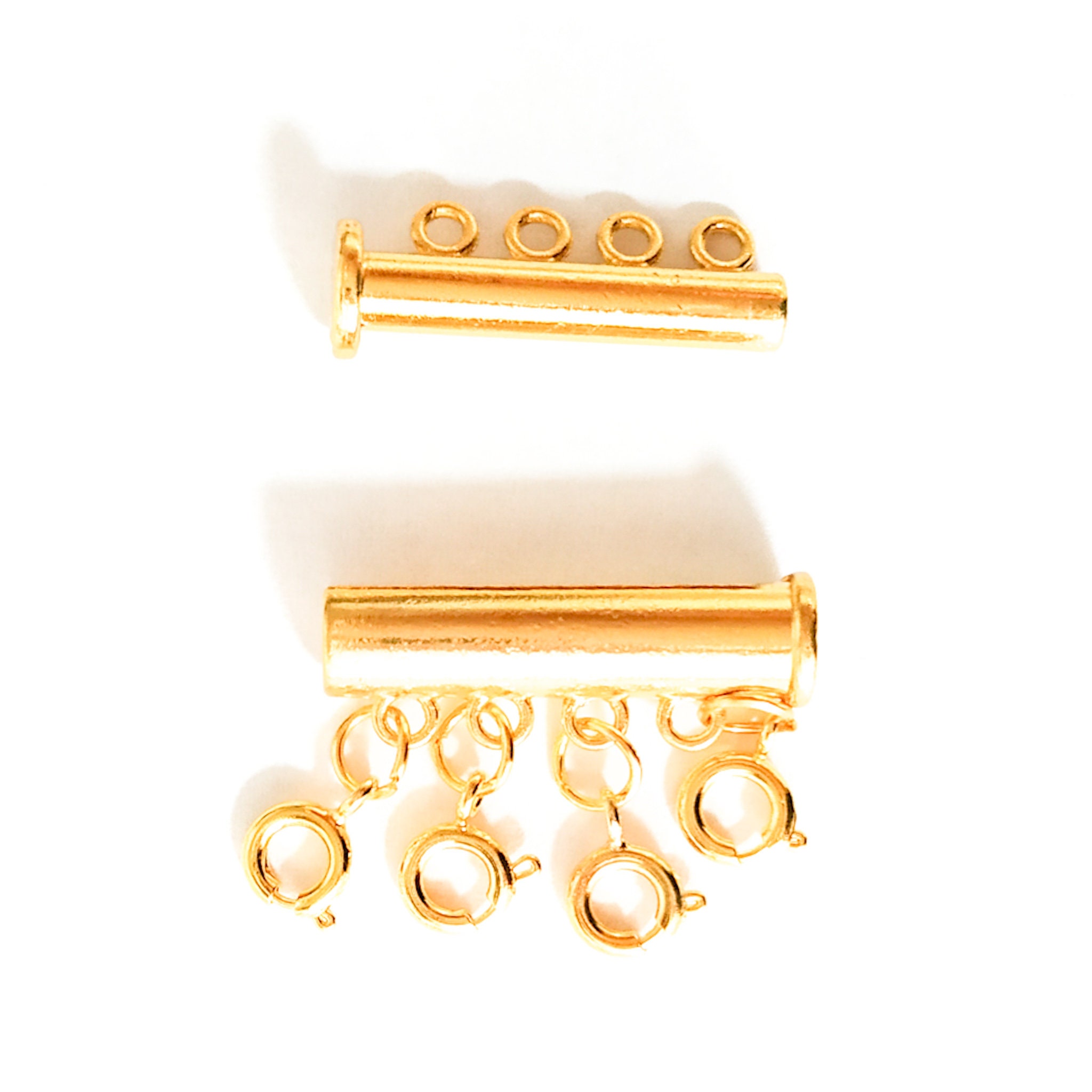 LDCREEE 2 Pcs Layered Necklace Clasps,gold Magnetic Necklace Separator for Layering,Multiple Strands Jewelry Connector