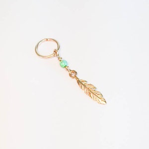 Feather Belly Ring Feather Navel Ring Feather Belly Jewelry-Belly Ring 16 gauge-Feather Belly Piercing-Feather Belly Hoop-Navel Ring image 4