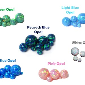 Puede incluir: Surtido de cuentas de &oacute;palo en varios colores, incluyendo verde, azul claro, azul pavo real, blanco, azul y rosa. Las cuentas est&aacute;n dispuestas en grupos por color, con cada grupo que contiene varias cuentas de diferentes tama&ntilde;os.