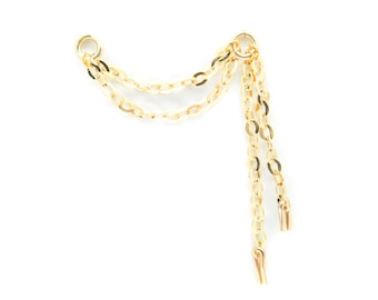 Doppel Kette Dangle Add On - Kette Ohrring Aufsatz - Knorpel Kette - Piercing Kette - Helix Kette
