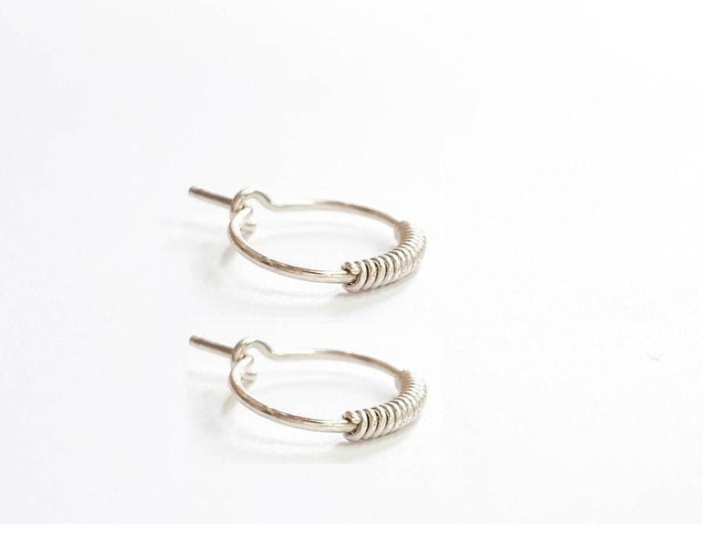 Sleeper earrings small silver hoop earrings Hoop Earrings Etsy