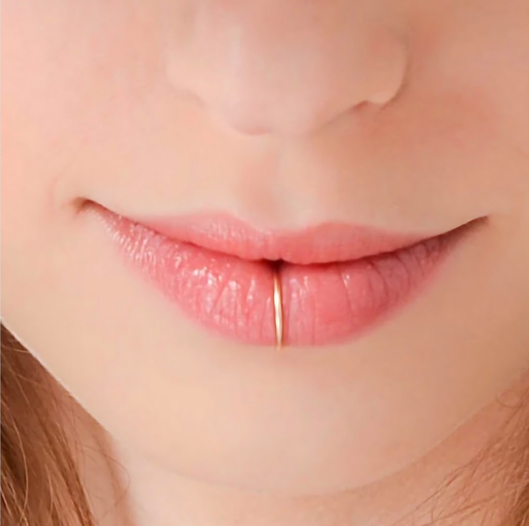 Lip Piercing Fake Nose Ring Middle Fake Lip Ring, Faux Lip Ring