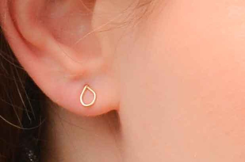 Teardrop Studs Gold Studs Drop Studs Delicate Earrings Tiny Drop studs SALE Gold Earrings Dainty Studs tiny studs earring