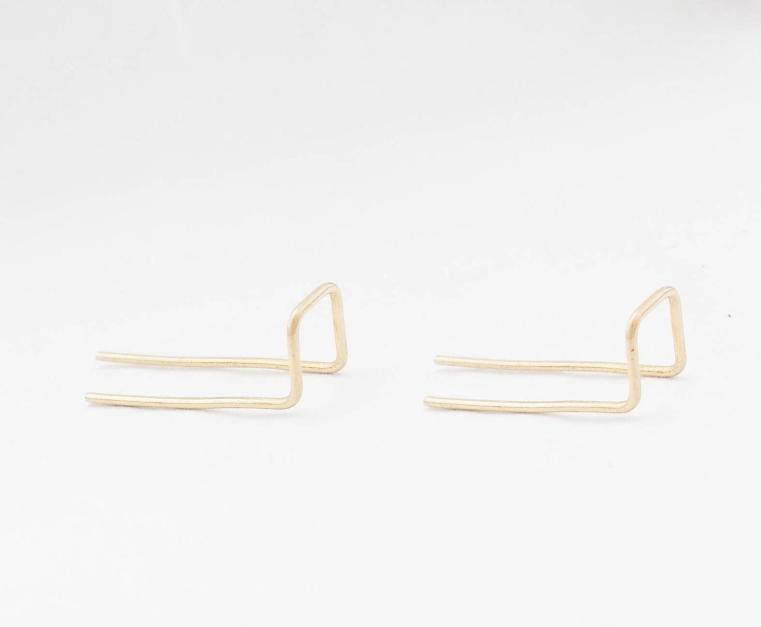 Double Piercing Earringsthreader Earringsdouble Lobe Etsy