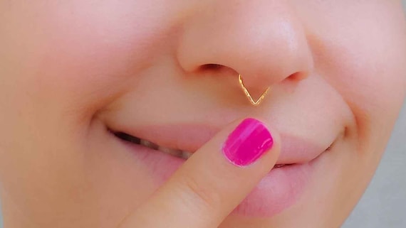 Amazon.com: Fake Septum Ring - Thin Clip On Nose Ring - 24 gauge Faux  Septum Jewelry - 14k Gold Filled Tiny Septum Ring - Slim Septum Rings - Faux  Jewelry : Handmade Products