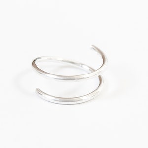 Anillo de nariz doble, perforación de nariz simple, anillo de nariz doble, perforación simple, pendiente de nariz retorcida, anillo de nariz en espiral, anillo de nariz de oro rosa de 18 g y 22 g