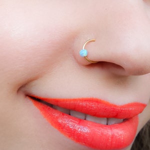 Kleine gouden of zilveren nep-neusring, geen piercing nodig, nep-neusring, nep-neusring, clip op neusring, hoepel neusring, delicate neusring