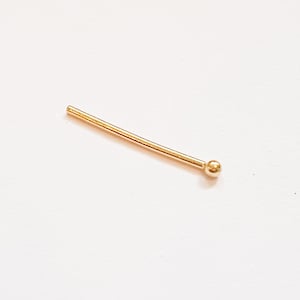 Mother Day - Tiny Ball Nose Stud - Tiny Gold 1mm Ball Nose Stud - Nose Stud 22g - Teeny Tiny Nose Stud