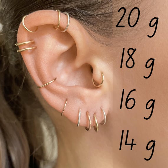 Ear Piercing - Segment Hoop Piercing - Hinged Ring Piercing