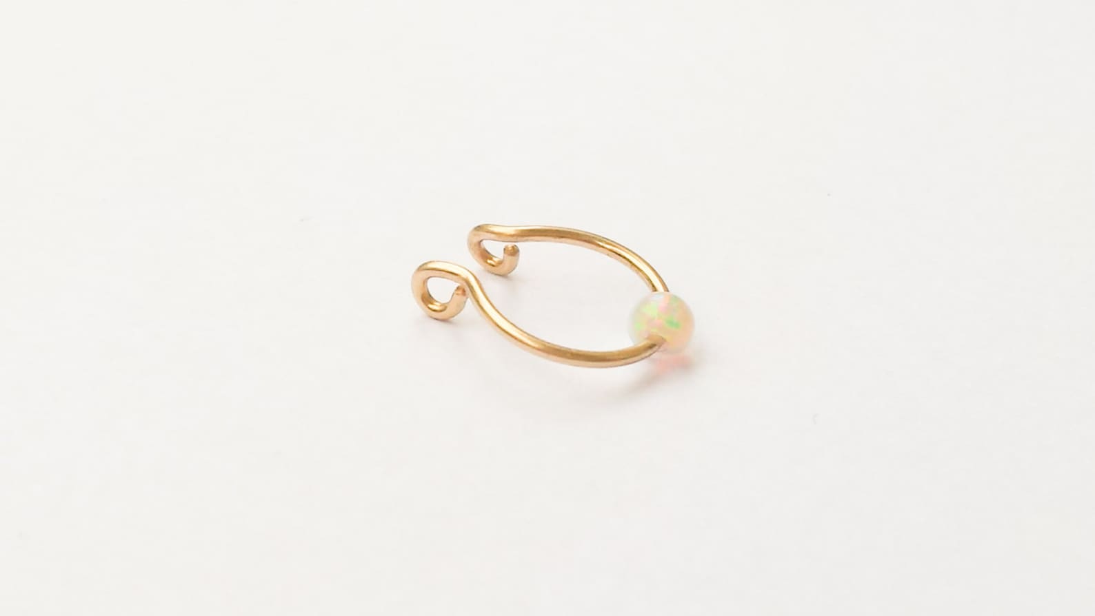 Septum Ring Fake Gold Septum Ring Faux Septum Piercing Etsy