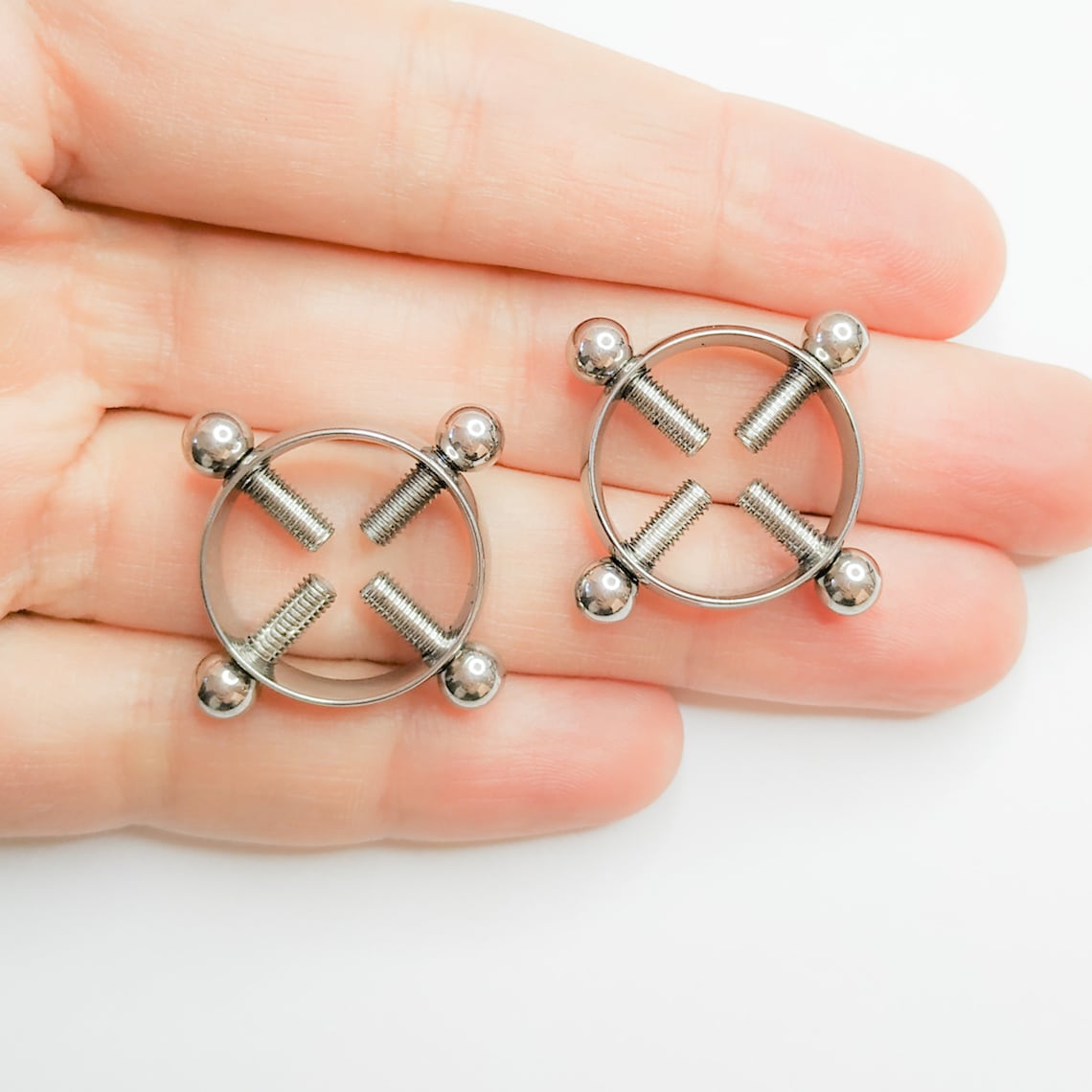 Nipple Jewelry No Piercingnipple Jewelry Surgical Steelfake Etsy