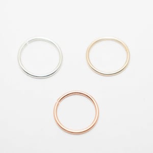 22g Silver Septum Ring - Silver Septum - 22 gauge Nose Ring - Septum Ring Hoop - Thin Delicate septum - Septum Piercing