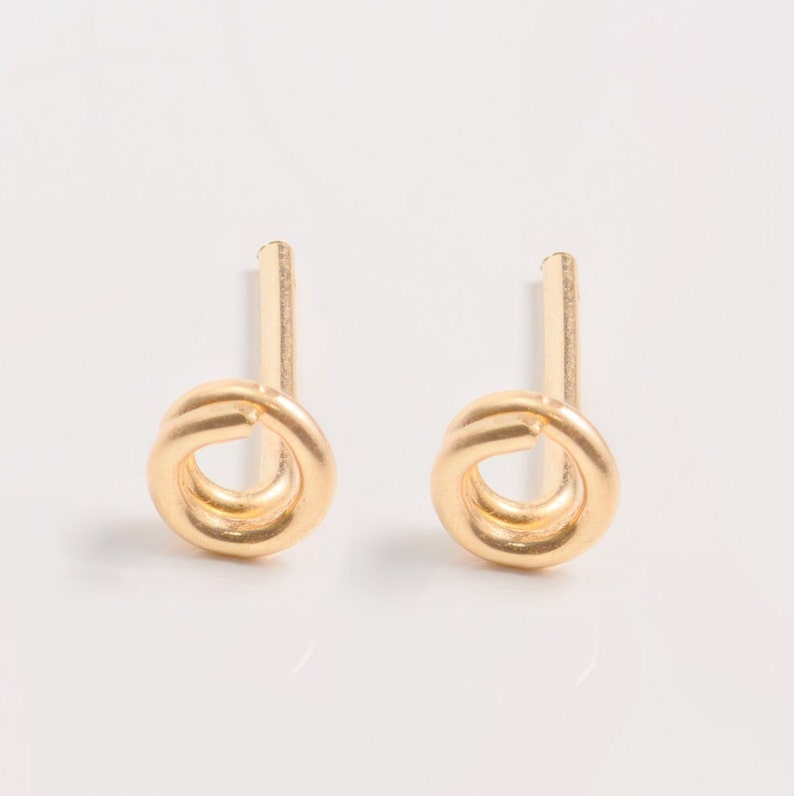 Dainty Studs, Small Studs, Delicate Studs, Gold Studs, Circle Studs, Simple Earrings, Minimal Earrings, Minimalist Earrings, Modern Earrings image 2