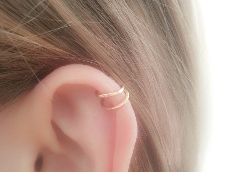 Helix Tiny Helix Ring Gold Simple Helix Ring Simple Helix Jewelry Tiny Helix Hoop Dainty Helix Delicate Helix image 2