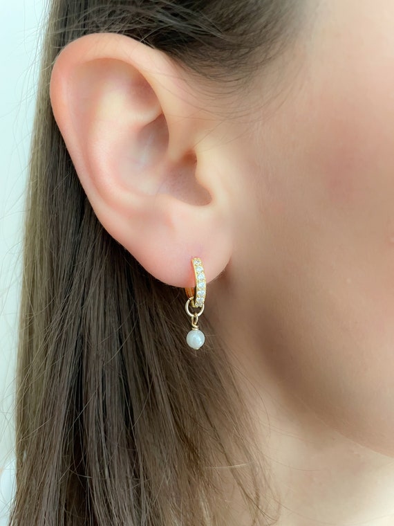 Buy Chic Diamond Hoop Earrings, Big Diamond Hoop Earrings, 1.65 Thin  Diamond Earring, Inside Out Diamond Hoop 14K White Gold 2.57 Carats Online  in India - Etsy