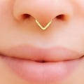 Triangle Septum nose ring, Septum Ring Gold, Gold septum, Septum, chevron septum, Septum Piercing, Septum Nose Ring, Gold Septum