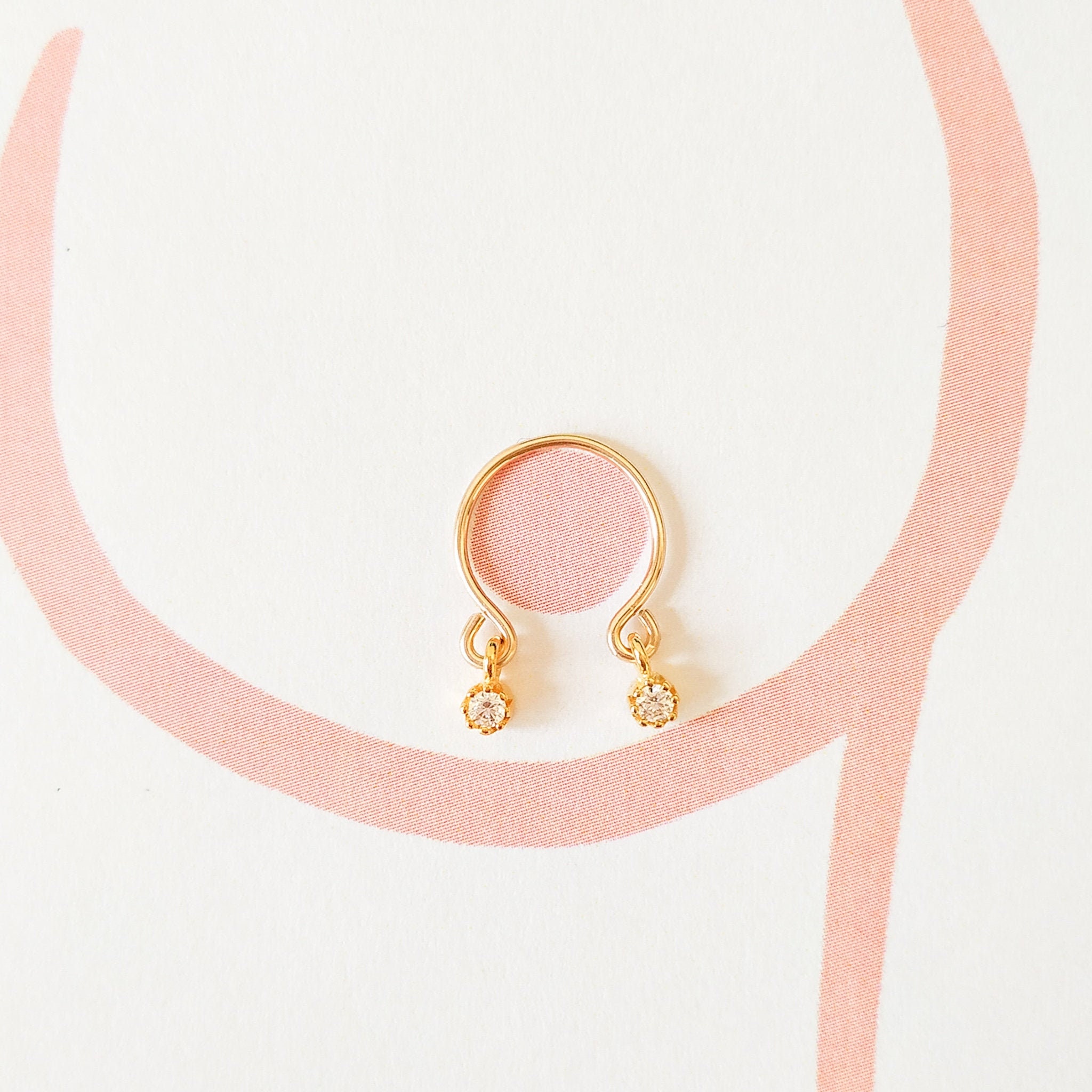 Fake Nipples Piercing Fake Nipple Jewelry Clip on Nipple Etsy Canada