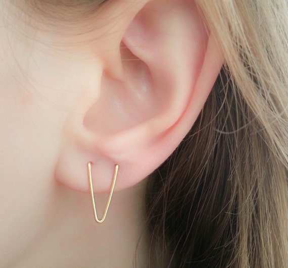 Double ear piercing sale earrings