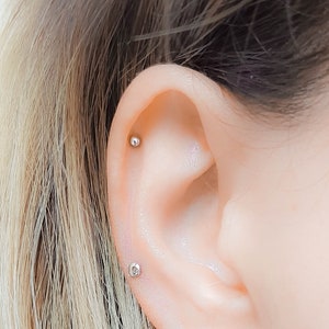 Helix stud,cartilage stud,Super tiny dot helix earring, helix piercing stud, 2mm,3mm,4mm,Silver,Gold,rose, helix earrings,cartilage stud 20g