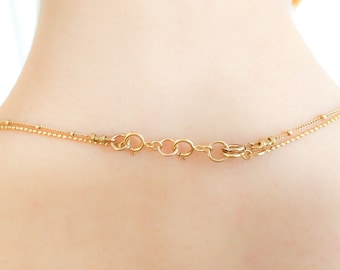 Desenredador de collares delicados - Cierre dorado para collares de varias capas - Cierre para collares de múltiples capas - Adaptador de cierres - Cierre para collares en capas - Cierre para 2 collares