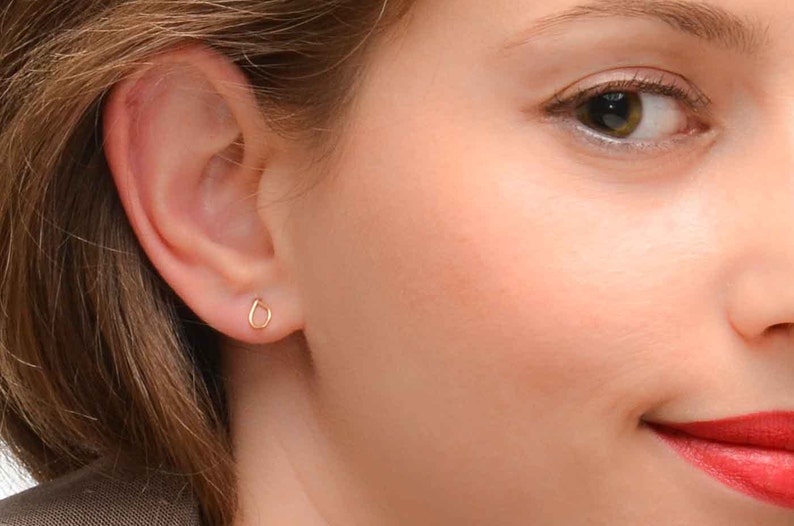 Teardrop Studs Gold Studs Drop Studs Delicate Earrings Tiny Drop studs SALE Gold Earrings Dainty Studs tiny studs earring