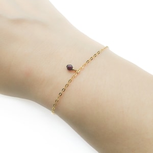 Garnet Bracelet - January Birthstone Bracelet - January Birthstone Jewelry