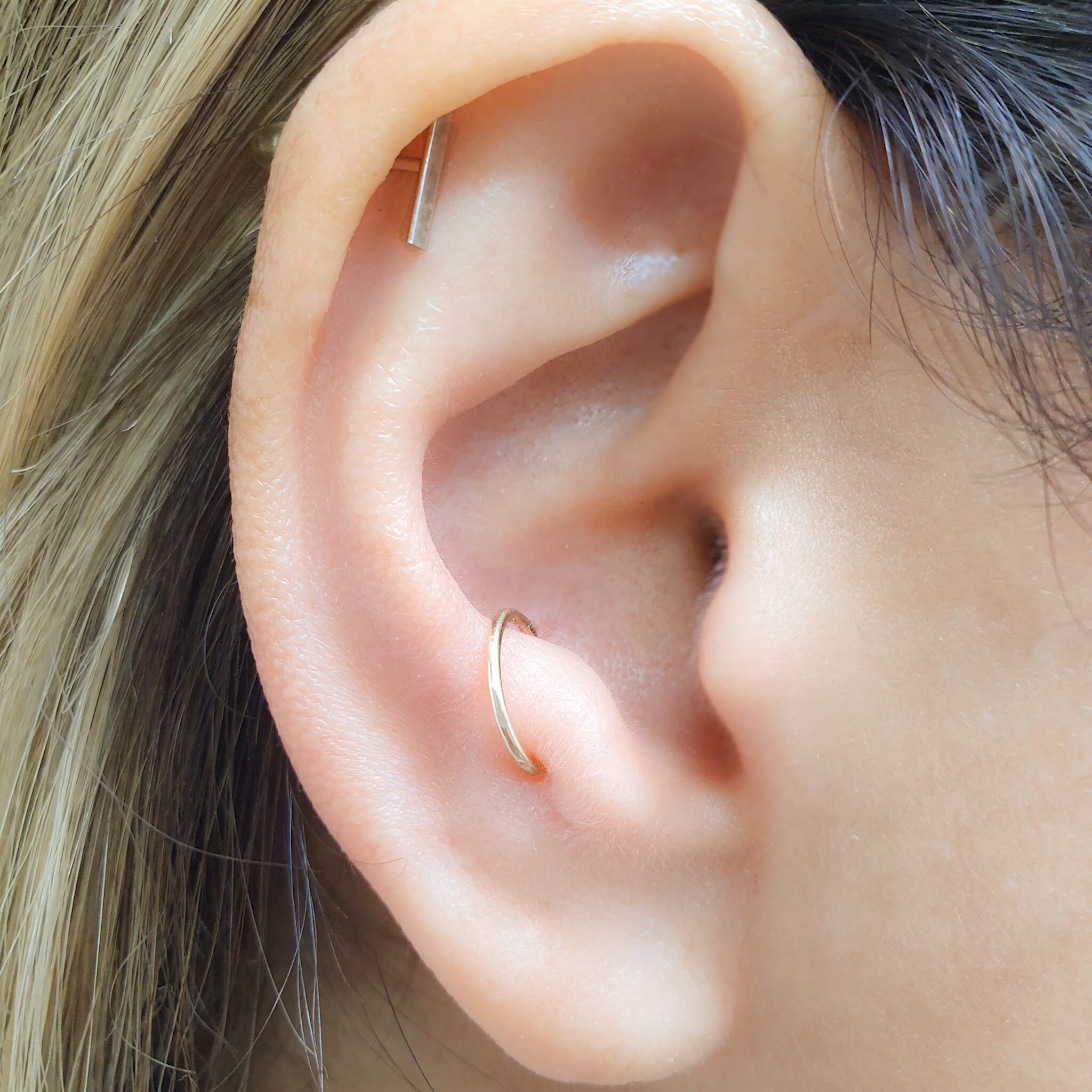 Tragus Piercing-Lune étoile Ear Cuff Chaîne ZIRCONIUM Piercing Oreille Cartilage #774 
