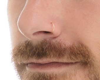 Fake Nose Ring, Fake Nose Cuff, Faux nose piercing, Gold Nose Ring, Gold Nose Hoop, Men Jewelry, Fake Nose Hoop, Delicate Nose Piercing