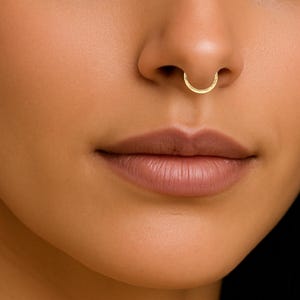 Fake Septum, Faux Septum Ring, Silver Septum No Piercing, Gold Septum, Rose Gold Nose Ring, Fake Gold Septum
