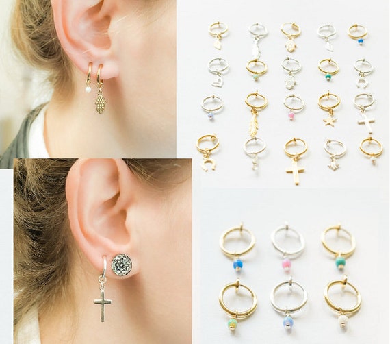 Clip on hoop earrings near me deals