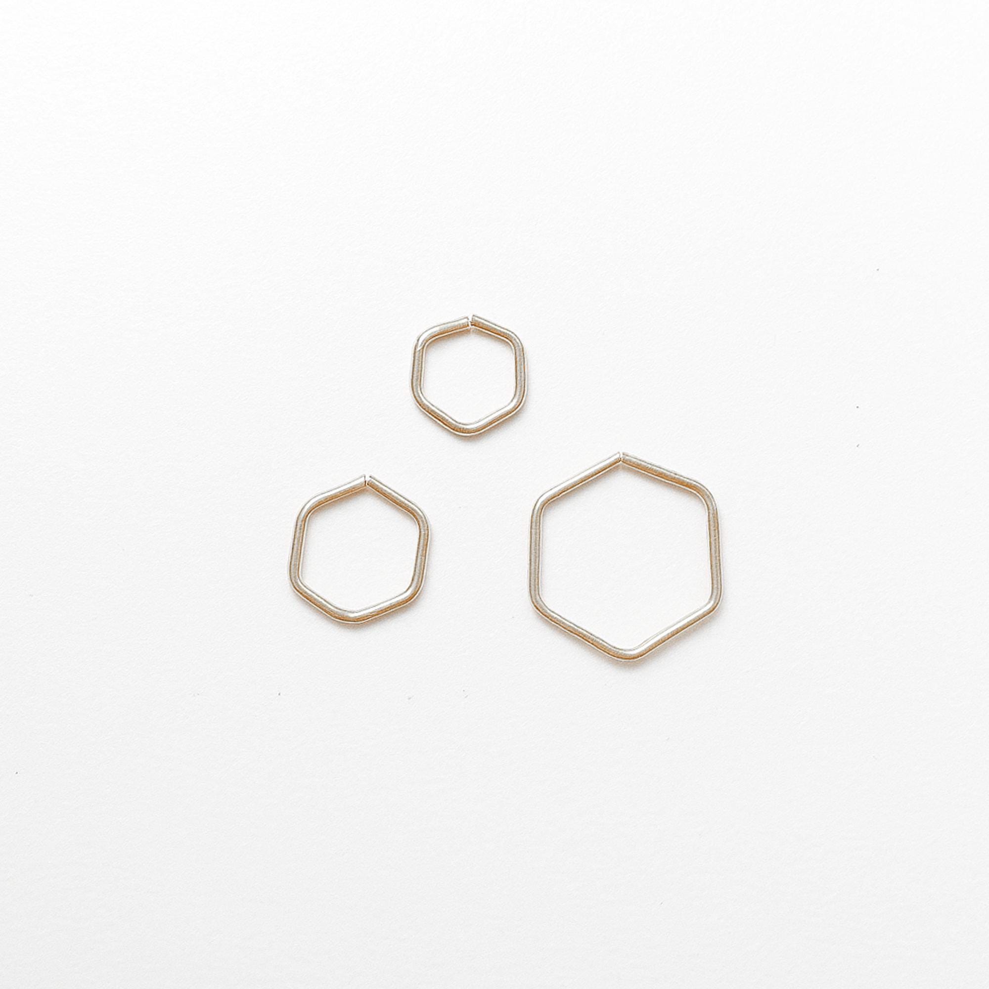 Hexagon Helix Ohrring - Gold Helix - Helix Piercing Hoop - Etsy.de