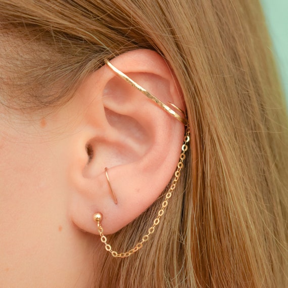 Ear Cuff No Piercing Industrial Bar Cartilage Cuff Earring Ear Bar Cuff Earring Ear Cuff Earring Gold Ear Cuff Sterling Silver Etsy Canada