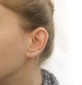 Ear Climber Earrings - Long Ear Climber - Silver Ear Climber - Ear Crawler - Bar Earrings - Silver Bar Earrings