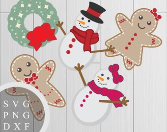 Christmas Design Bundle 3 - SVG, PNG and DXF Files for Printing, Cutting and Design