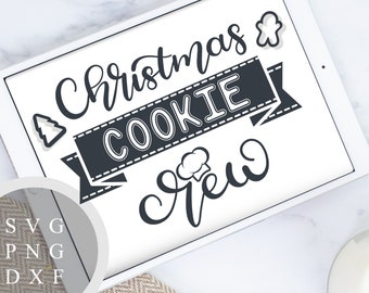 Christmas Cookie Crew - SVG, PNG and DXF Files for Printing, Cutting and Design