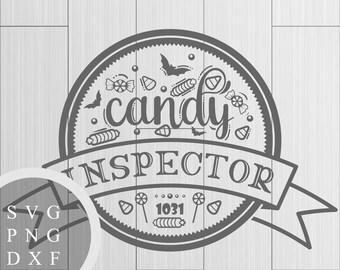 Candy Inspector - SVG, PNG and DXF Files for Printing, Cutting, Stickers and Design